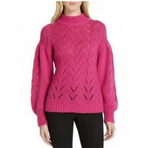 Kate Spade NY Open Weave Sweater Alpaca
Wool Pink Size XS